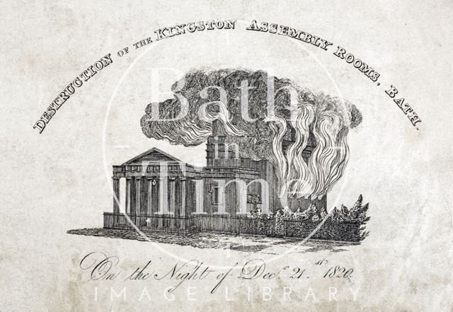 Destruction of the Kingston Assembly Rooms, Bath 1820