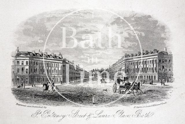 Great Pulteney Street and Laura Place, Bath c.1860