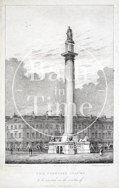 The Proposed Column, to be erected in the centre of Laura Place, Bath c.1832