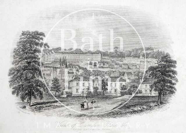 View of Camden Place (now Camden Crescent) &c., Bath 1844