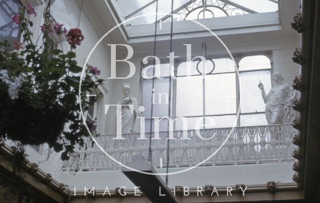 Statues on the cross balcony, The Corridor, Bath 1964