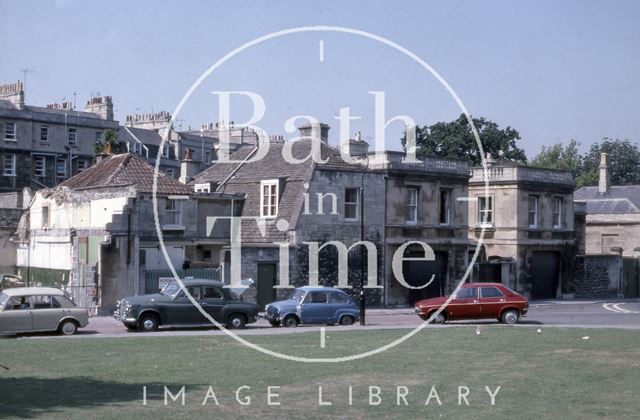 13 & 14, Crescent Lane from the site of former St. Andrew's Church, Julian Road, Bath 1975