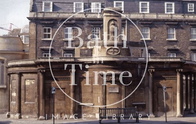 The Cross Bath from Hot Bath Street, Bath 1971