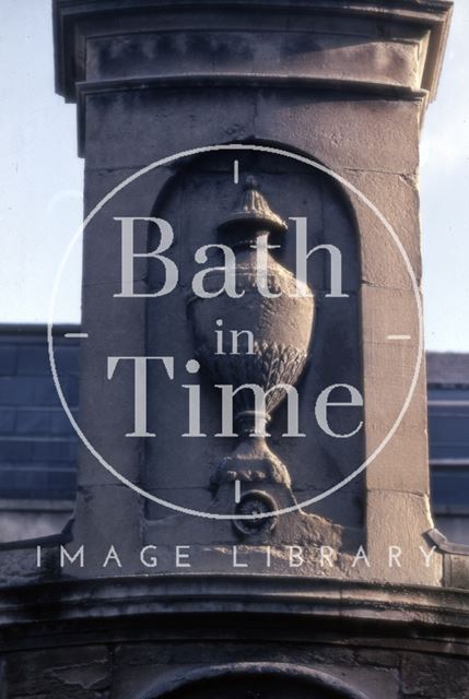 Carved vase, the Cross Bath, Bath 1969