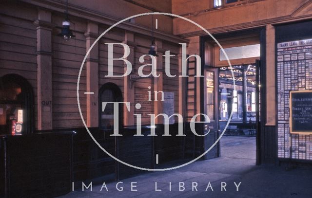 Booking hall, Green Park Station, Bath 1964