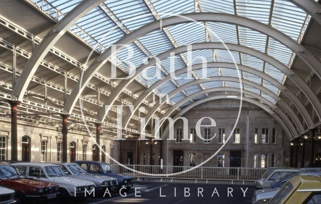 Restored train shed interior, Green Park Station, Bath 1982