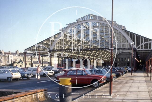 Restored train shed interior, Green Park Station, Bath 1982