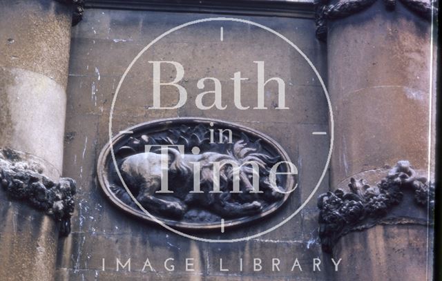 Detail of carved ovals, 23, Grosvenor Place, Bath 1966