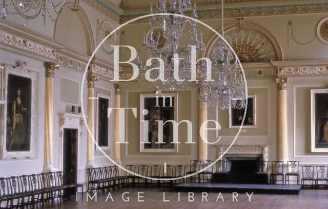 Interior looking towards the dais, Guildhall, High Street, Bath 1963