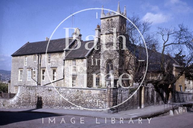 Magdalen Road, Paradise Cottage and St. Mary Magdalen's Chapel, Holloway, Bath 1964