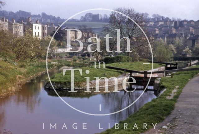 The Kennet and Avon Canal second lock, Widcombe, Bath 1957