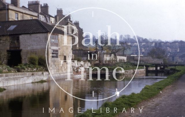 The top lock on the Kennet and Avon Canal, Widcombe Bath 1957