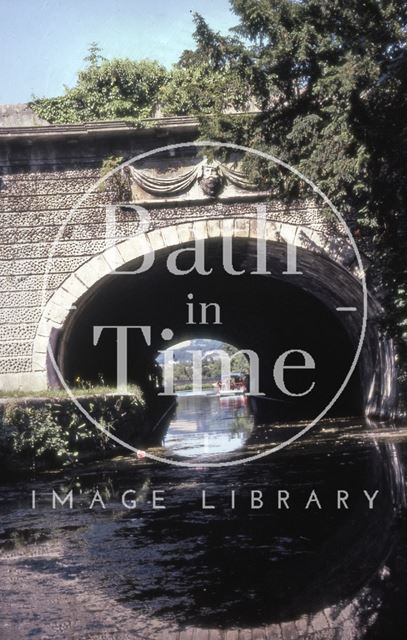 Ornamental bridge under Beckford Road, the Kennet and Avon Canal, Bath 1981