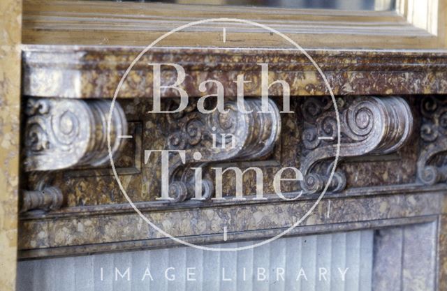 Mantelpiece detail, 19, Lansdown Crescent, Bath 1967