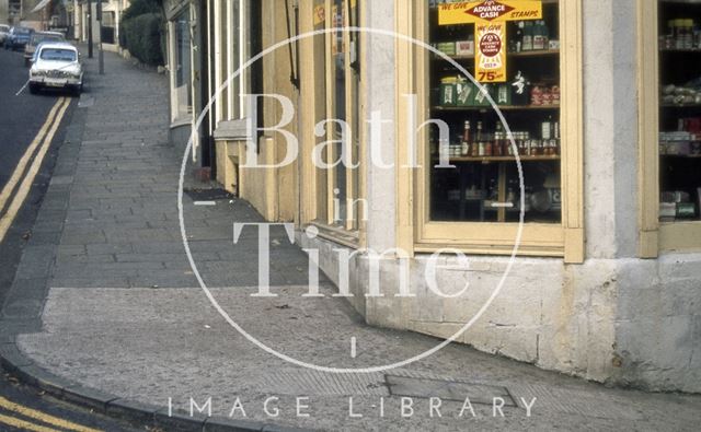 Corner of Guinea Lane and Belvedere, Lansdown Road, Bath 1974