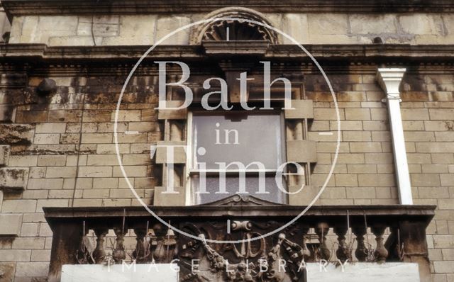 Detail above balcony, 36, Belvedere, Lansdown Road, Bath 1964