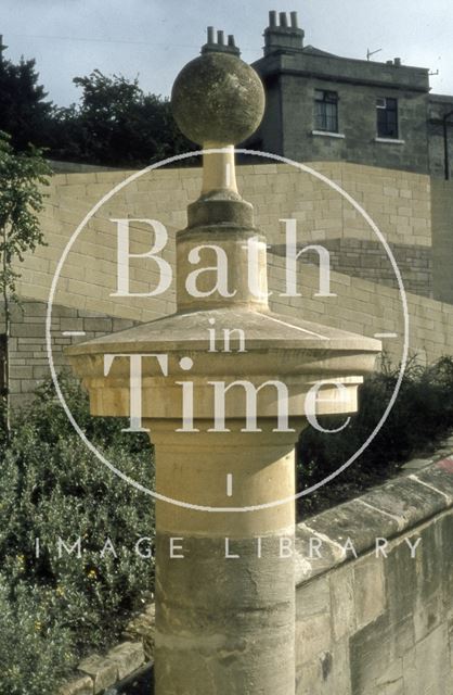 Stone finial, Mount Pleasant, Lansdown, Bath 1973