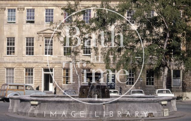 Laura Place fountain, Bath 1975