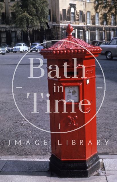 Victorian pillar box, Laura Place, Bath 1975