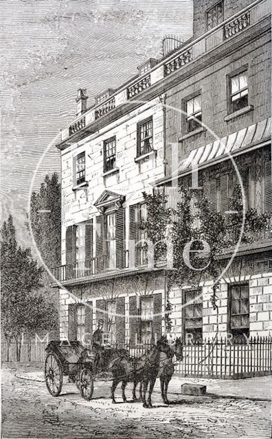 Front view of the residence of Mr. and Mrs. Dening, 20, Green Park, Bath c.1873