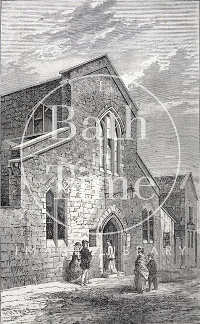 Exterior of St. James's Hall, Railway Road, Bath 1879