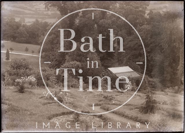 A view of Annie's arboretum and the Suffragettes' Nest, in the grounds of Eagle House, Batheaston c.1910