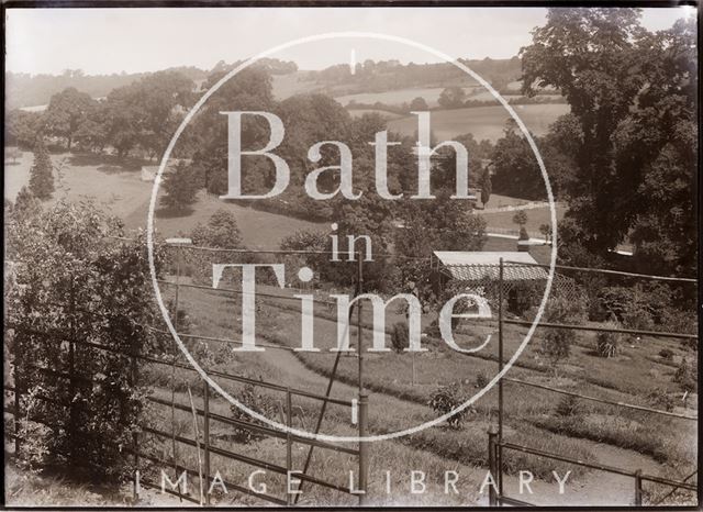 A view of Annie's arboretum and the Suffragettes' Nest, in the grounds of Eagle House, Batheaston c.1910