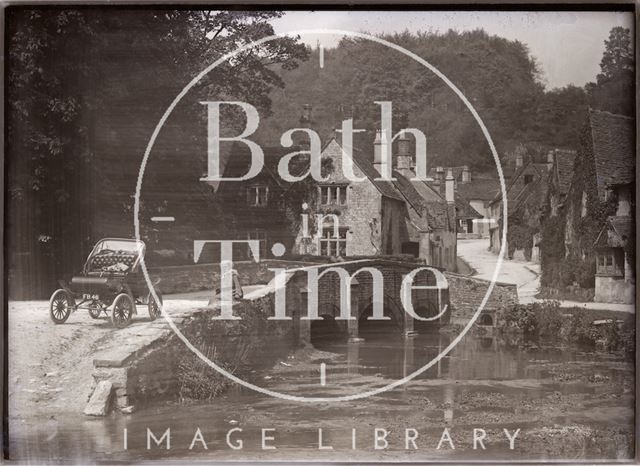 Col. Linley Blathwayt's car Bodo, Castle Combe, Wiltshire 1909