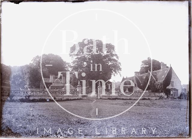 Steps and balustrade to the old Claverton Manor, Claverton c.1902