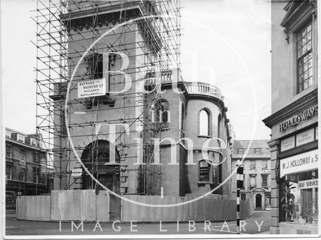 St. James's Church, Bath ready for demolition 1957