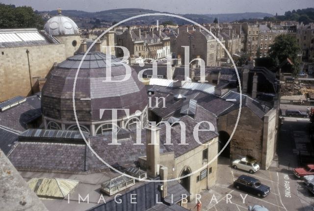 Guildhall Market from the Guildhall roof, Bath 1970