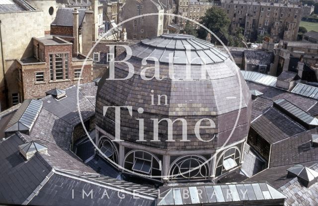 Guildhall Market from the Guildhall roof, Bath 1970