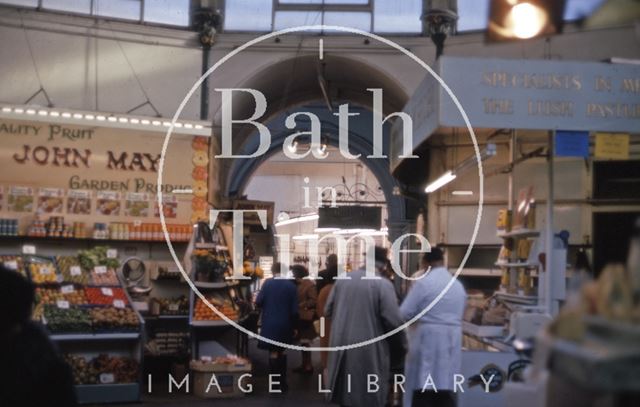 Interior of Guildhall Market, Bath 1969