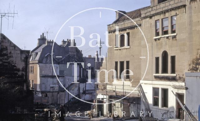 Demolition of the west side of Morford Street, Bath 1972