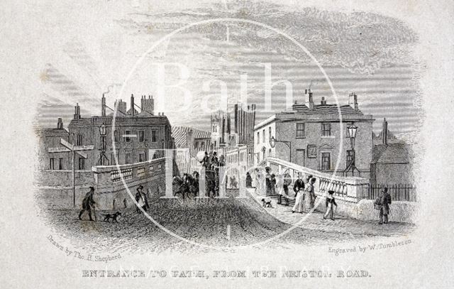 Entrance to Bath, from the Bristol Road 1829