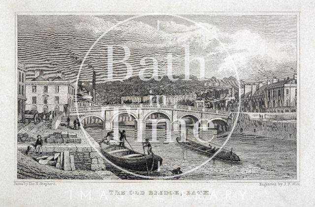 The Old Bridge, Bath 1829