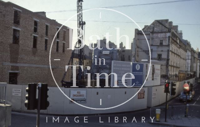 Rebuilding of the old Plummer Roddis site, New Bond Street, Bath 1980