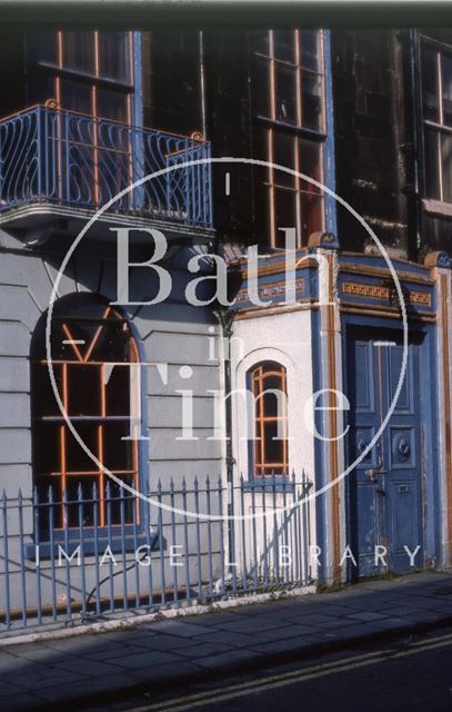 Doorway under planning blight, 24, Great Stanhope Street, Bath 1975