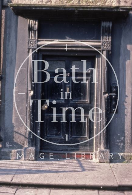 Doorway under planning blight, 17, Great Stanhope Street, Bath 1975