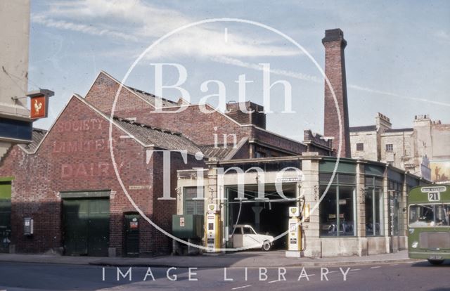 Bath Co-operative Society Ltd. dairy and garage, Newark Street, Bath 1969