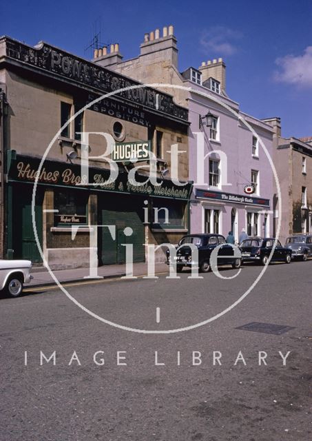 Hughes Bros. warehouse, the Edinburgh Castle, 11, Newark Street and Philip Street, Bath 1967