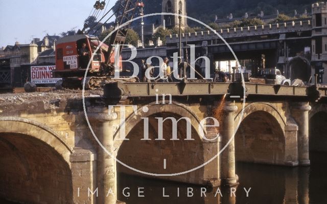 Demolition of the Old Bridge, Bath 1964