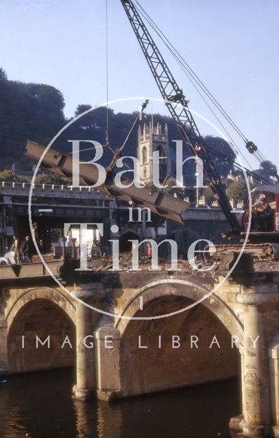 Demolition of the Old Bridge, Bath 1964