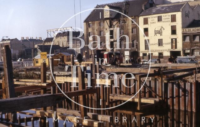 Piles for Churchill Bridge and Broad Quay, Bath 1964