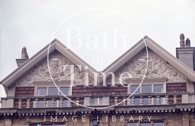 Gable detail, the Empire Hotel, Orange Grove, Bath 1966