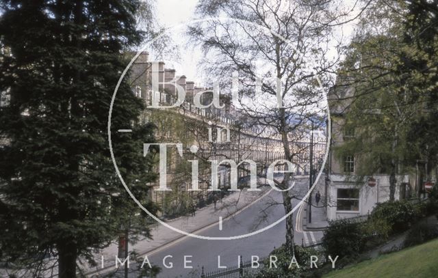 Paragon (previously Axford's Buildings and Paragon Buildings) from Hedgemead Park, Bath 1969