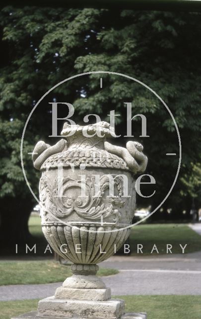 Ornamental vase, Royal Victoria Park, Bath 1970