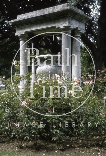 Ornamental vase, Royal Victoria Park, Bath 1970