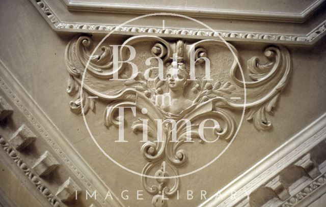 Ground floor ceiling, Linley House, 1, Pierrepont Place, Bath 1969