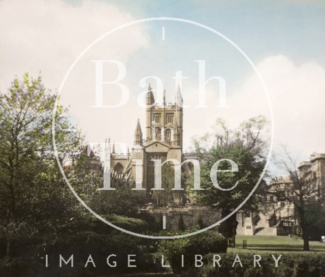 Bath Abbey from Parade Gardens 1960